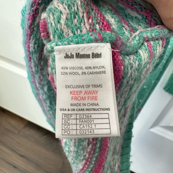 Jojo Maman Bebe Knitted Fair Isle Sweater Dress (Size 4-5) - Picture 4 of 4